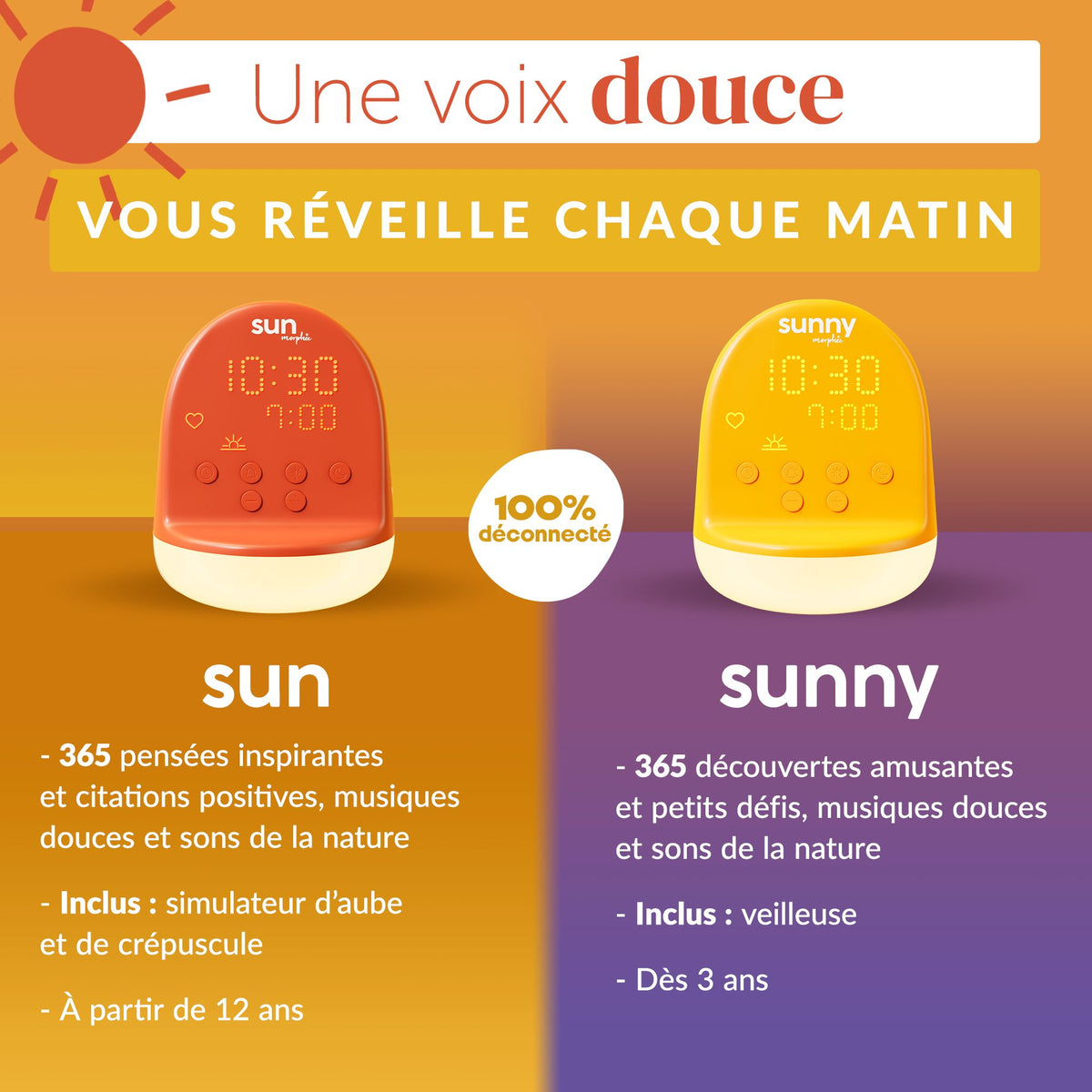 Une voix douce vous réveille chaque matin